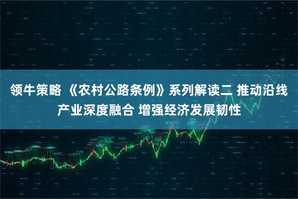 领牛策略 《农村公路条例》系列解读二 推动沿线产业深度融合 增强经济发展韧性